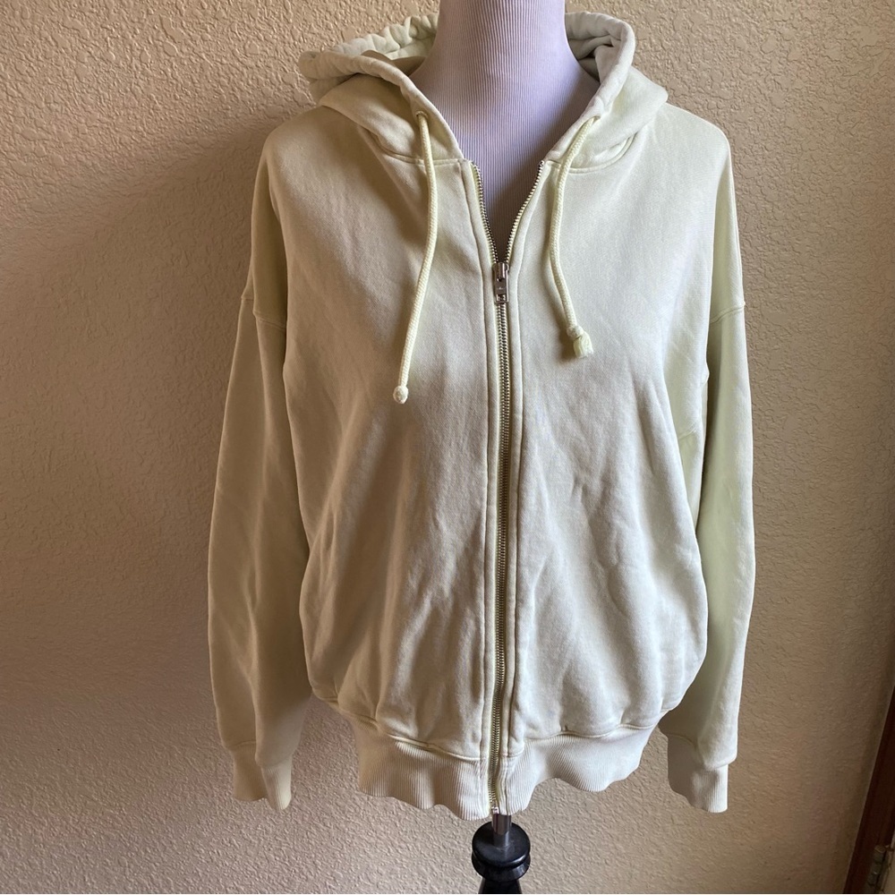 Wilfred Free Full Zip Up Light Yellow Green Hoodie 100% Organic Cotton: 3